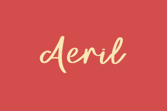 Aeril: A Script Font for Elegant Web Design