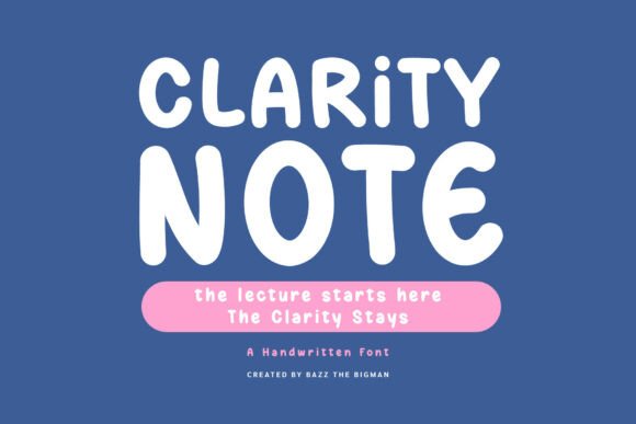 Clarity Note Font for Editorial Design