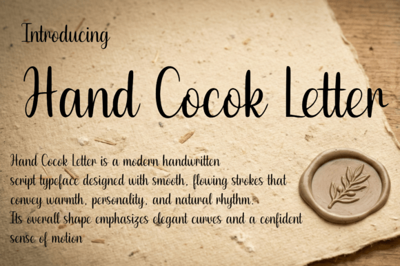 Hand Cocok Letter: A Handwritten Font for Editorial Charm