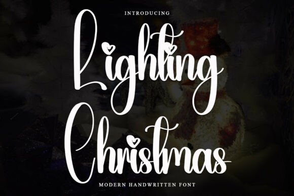 Lighting Christmas Font for Festive Design