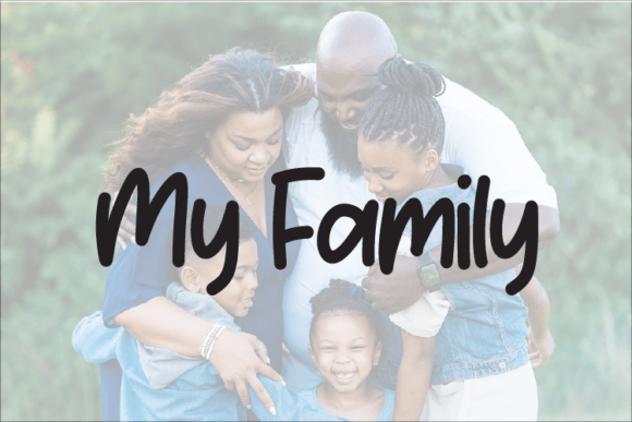 My Family Font for Business Branding
