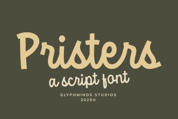 Pristers: A Bold Script for Modern Nostalgia