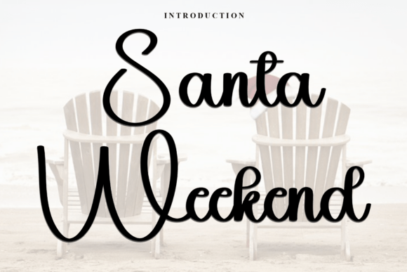 Santa Weekend Font for Holiday Design