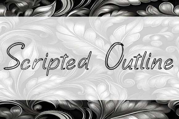 Scripted Outline Font