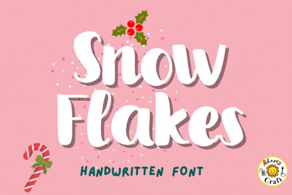 Snow Flakes Font for Creative Projects