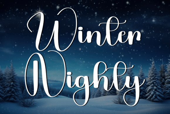 Winter Nighty Font: Festive Script for Crafters